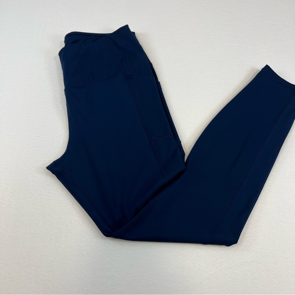 Avia Leggings Yoga Workout Pants Pockets Navy Size Large